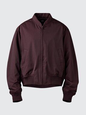 Uniqlo C Oversized Bomber Jacket Burgundy Women Size M